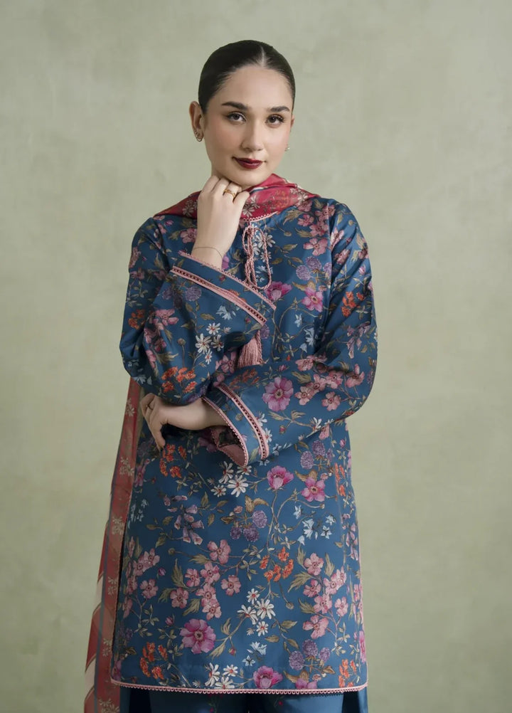 Blossom Hour by Jahaan RTW Printed Crepe 3 Piece Suit Celeste Casual Collection