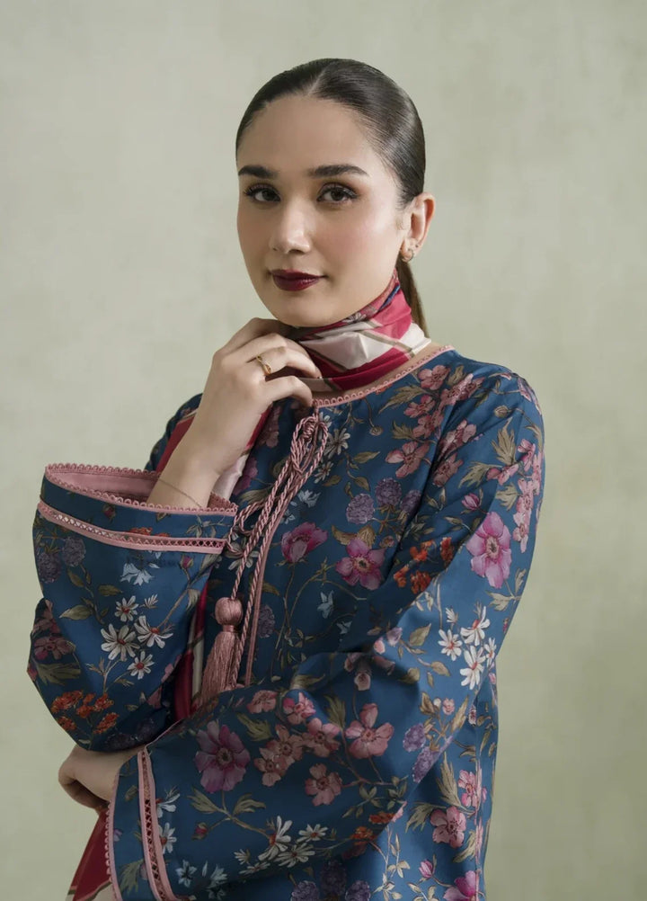 Blossom Hour by Jahaan RTW Printed Crepe 3 Piece Suit Celeste Casual Collection