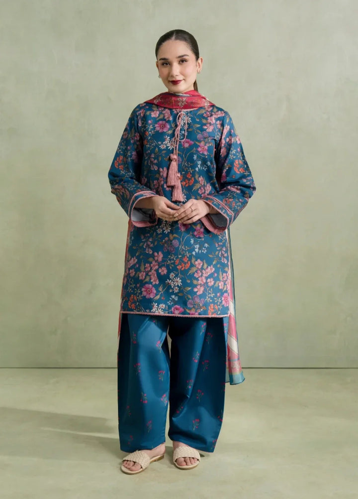 Blossom Hour by Jahaan RTW Printed Crepe 3 Piece Suit Celeste Casual Collection