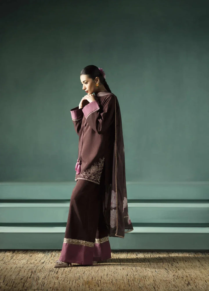 Koel by Jahaan RTW Embroidered Raw Silk 3 Piece Suit Petal Festive Collection