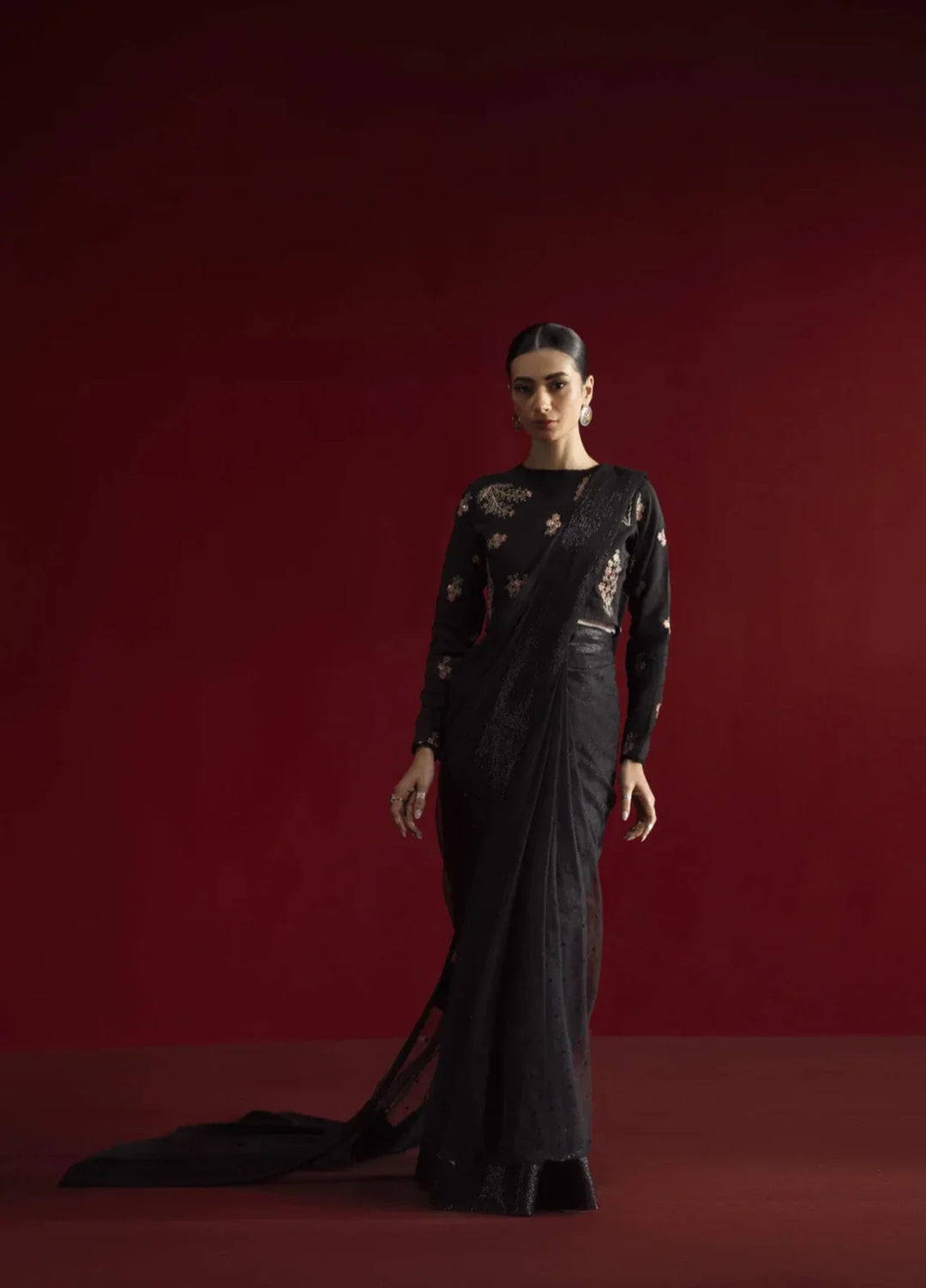 Koel by Jahaan RTW Embroidered Raw Silk Saree Suit Elara Festive Collection