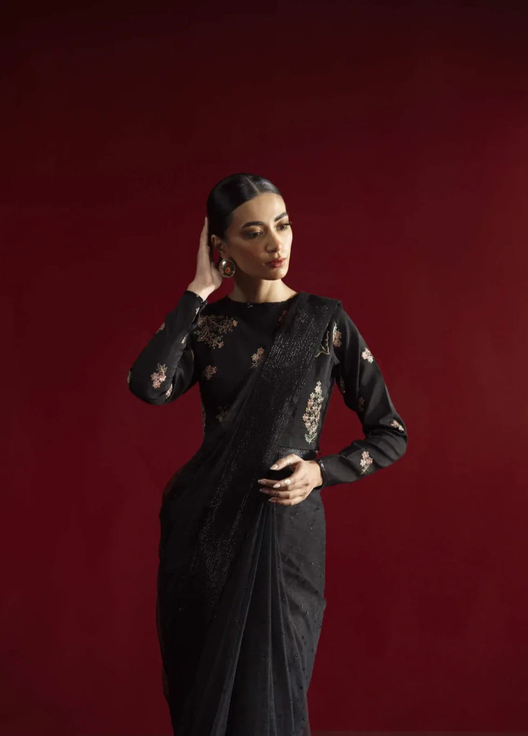 Koel by Jahaan RTW Embroidered Raw Silk Saree Suit Elara Festive Collection