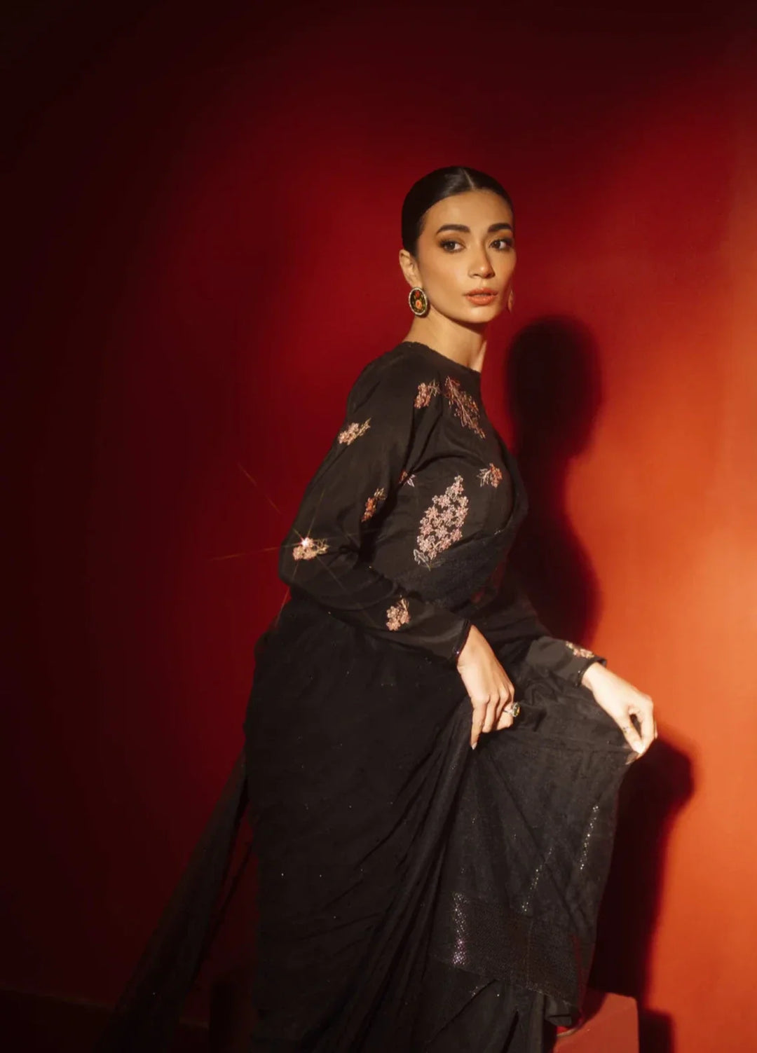 Koel by Jahaan RTW Embroidered Raw Silk Saree Suit Elara Festive Collection