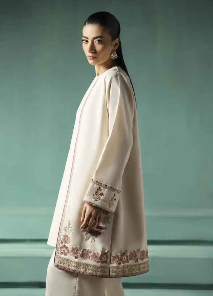 Koel by Jahaan RTW Embroidered Raw Silk 3 Piece Suit Haze Festive Collection
