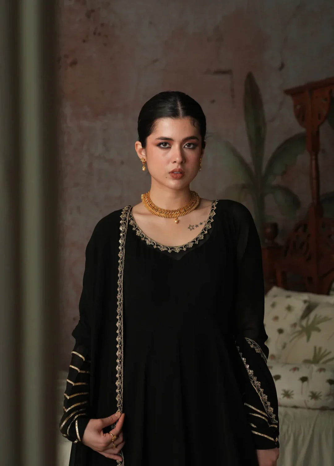 Koel by Jahaan RTW Embroidered Chiffon 3 Piece Suit Mahveen Festive Collection