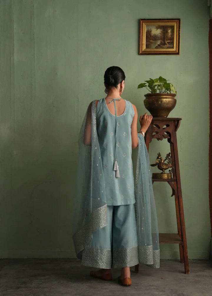 Koel by Jahaan RTW Embroidered Raw Silk 3 Piece Suit Sheen Festive Collection