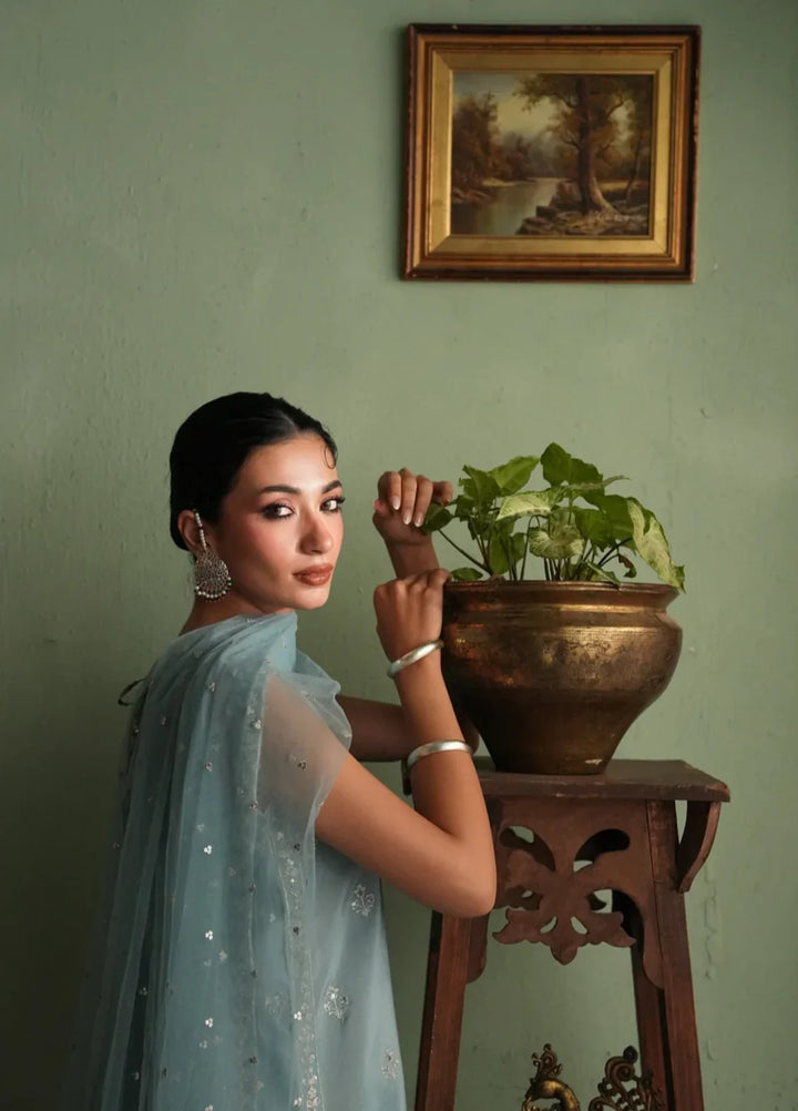 Koel by Jahaan RTW Embroidered Raw Silk 3 Piece Suit Sheen Festive Collection