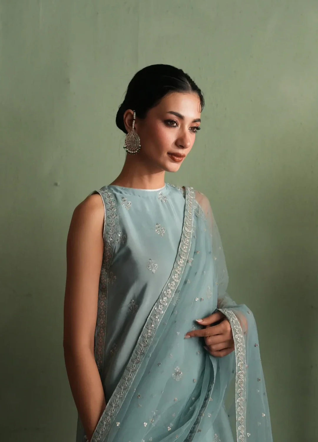 Koel by Jahaan RTW Embroidered Raw Silk 3 Piece Suit Sheen Festive Collection