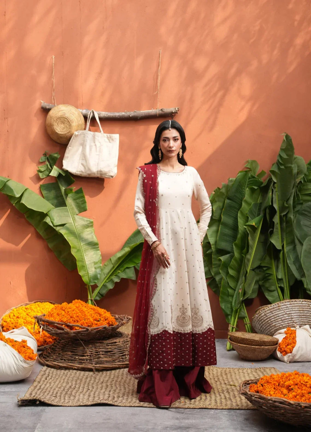 Koel by Jahaan RTW Embroidered Raw Silk 3 Piece Suit Anari Festive Collection