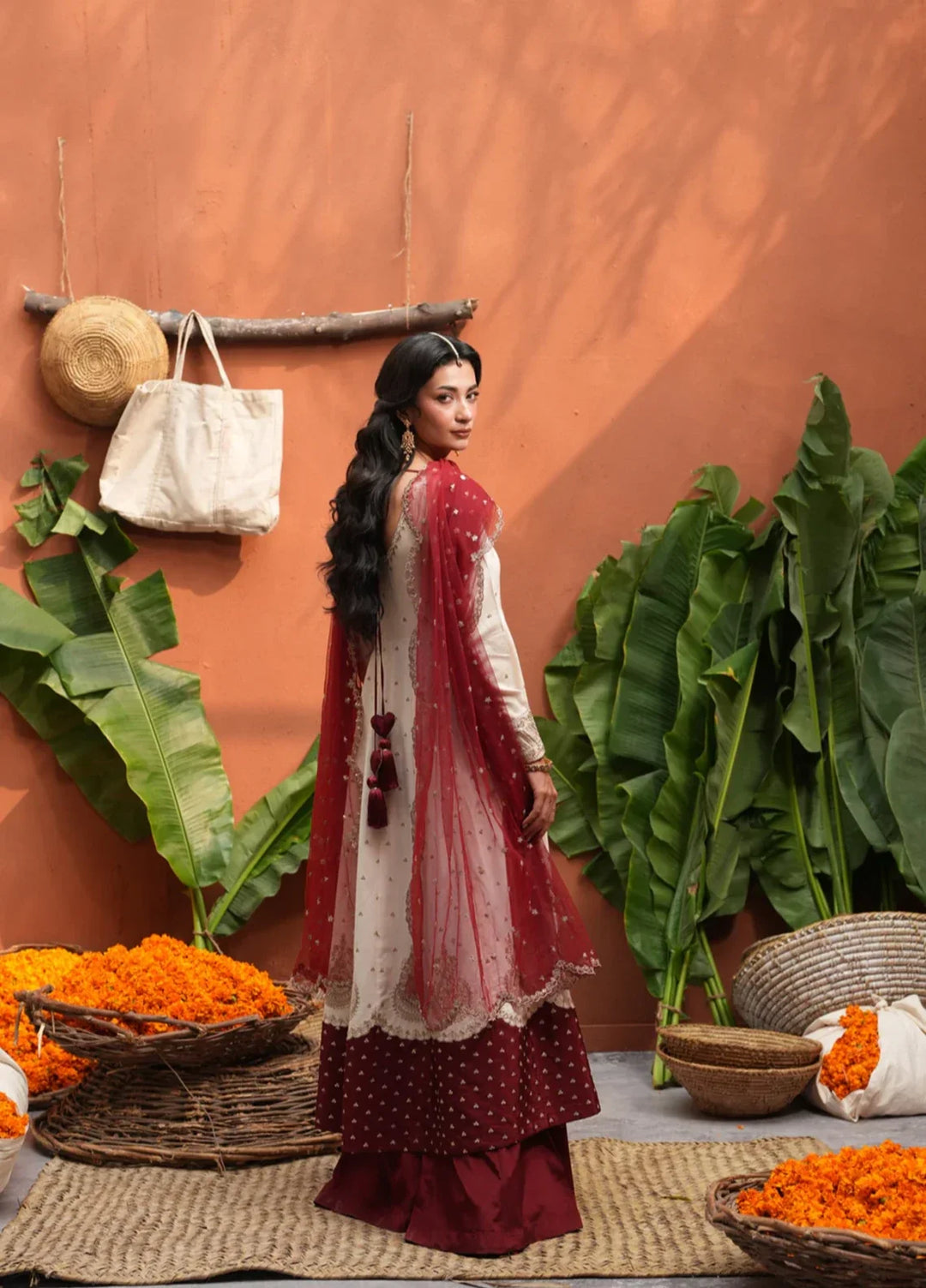 Koel by Jahaan RTW Embroidered Raw Silk 3 Piece Suit Anari Festive Collection