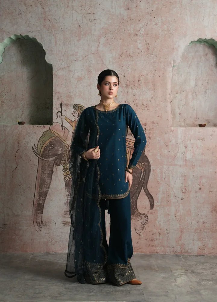 Koel by Jahaan RTW Embroidered Raw Silk 3 Piece Suit Raagni Festive Collection