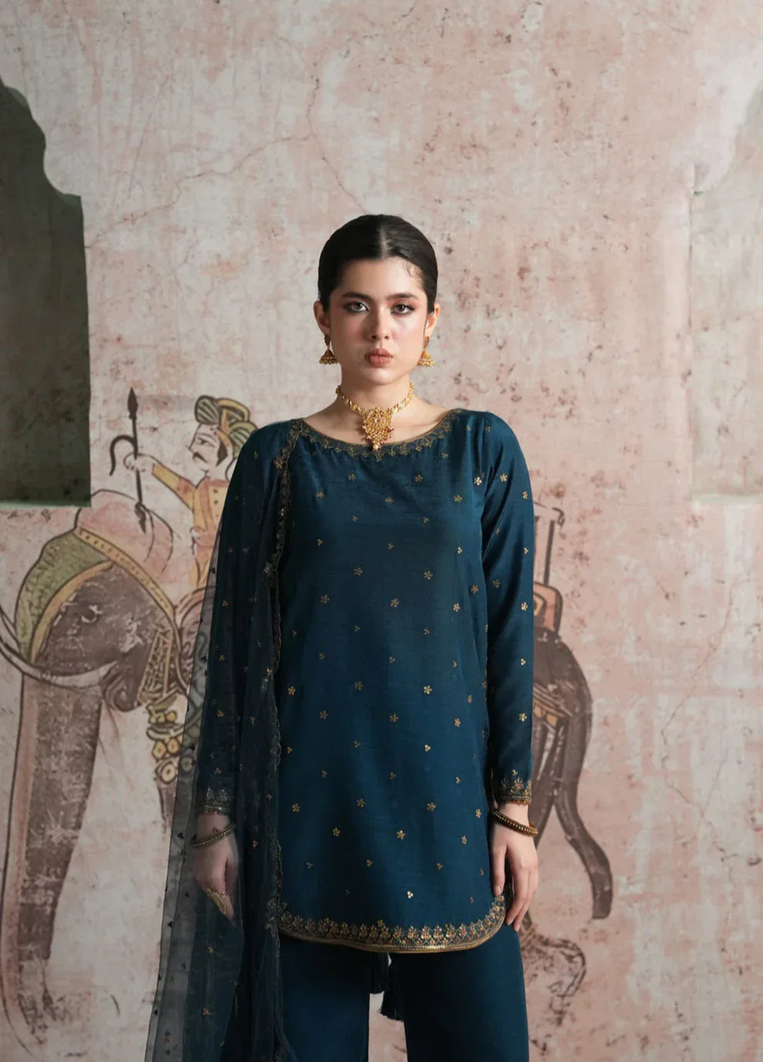 Koel by Jahaan RTW Embroidered Raw Silk 3 Piece Suit Raagni Festive Collection