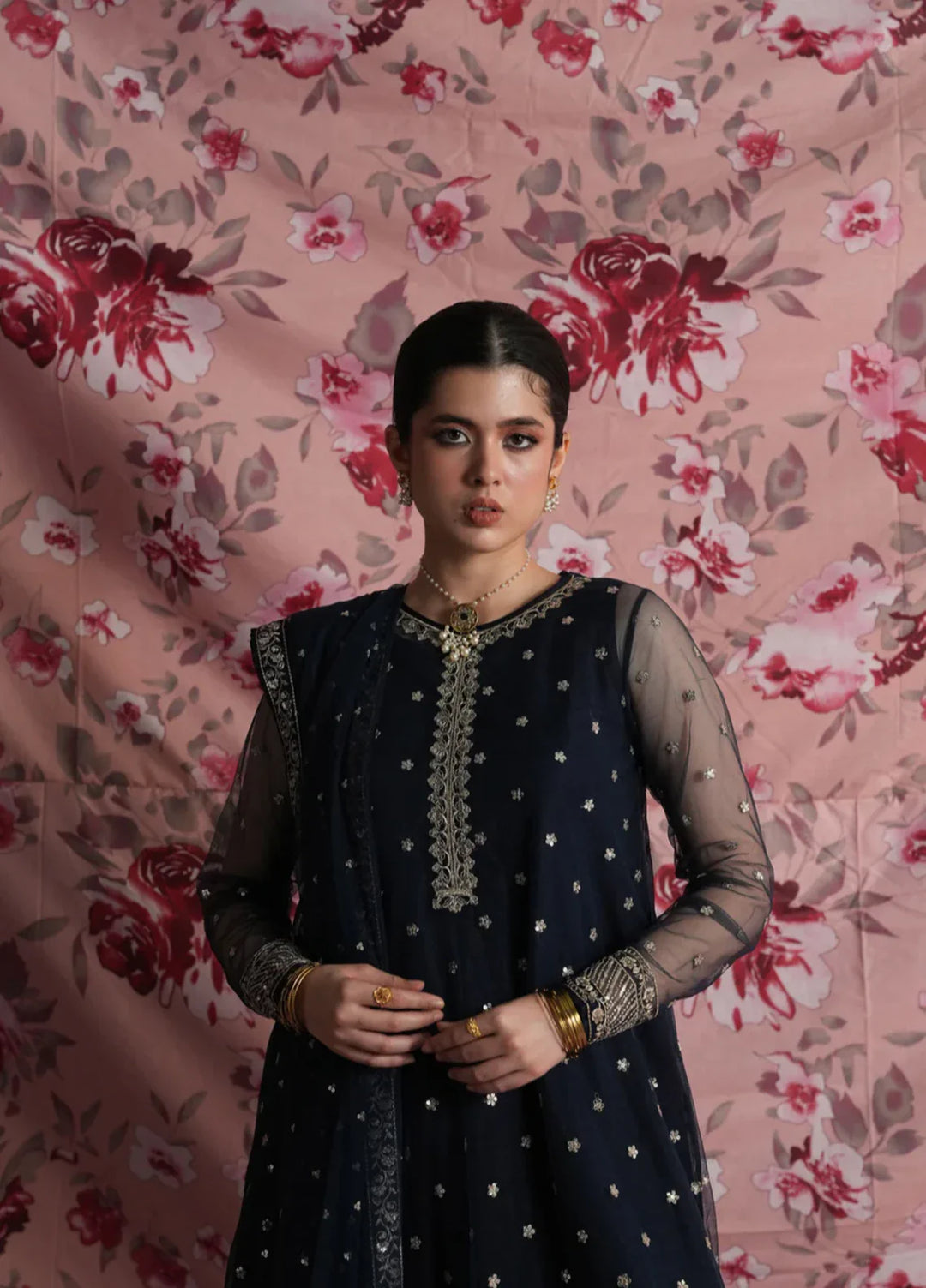 Koel by Jahaan RTW Embroidered Net 3 Piece Suit Zoor Festive Collection