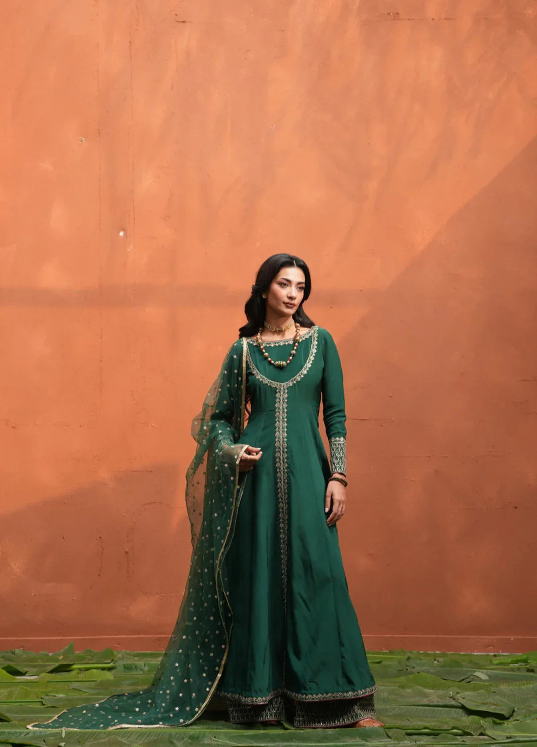 Koel by Jahaan RTW Embroidered Raw Silk 3 Piece Suit Hoor Festive Collection