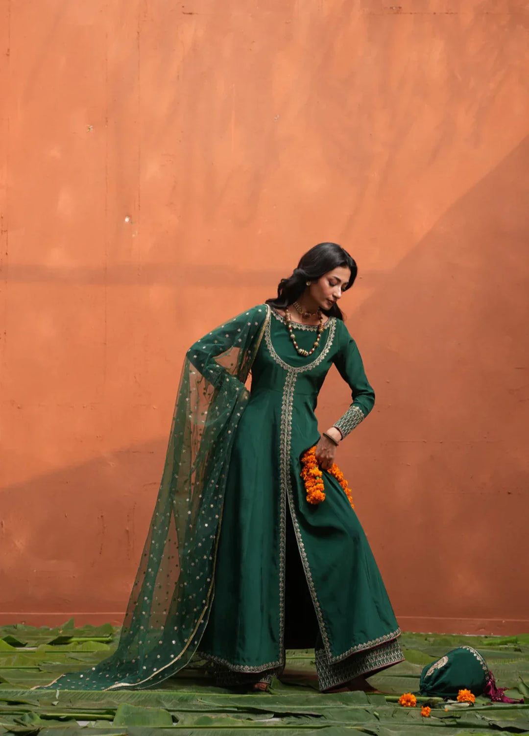 Koel by Jahaan RTW Embroidered Raw Silk 3 Piece Suit Hoor Festive Collection