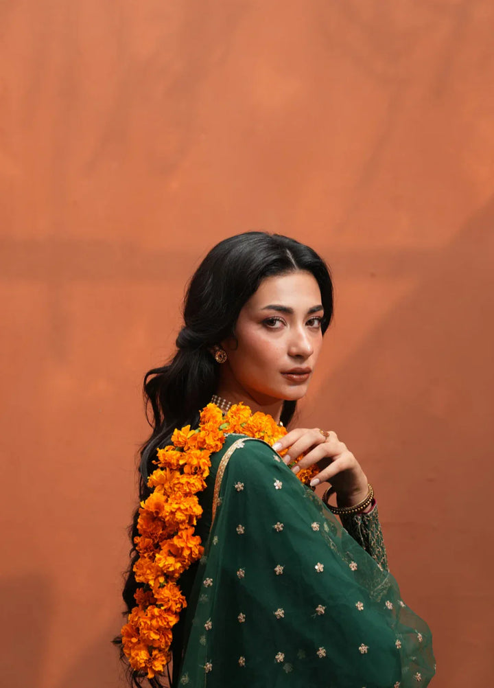 Koel by Jahaan RTW Embroidered Raw Silk 3 Piece Suit Hoor Festive Collection