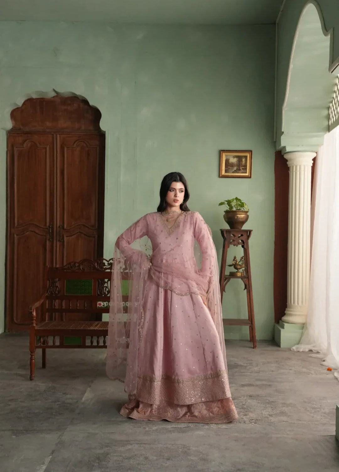 Koel by Jahaan RTW Embroidered Raw Silk 3 Piece Suit Gul Mohar Festive Collection