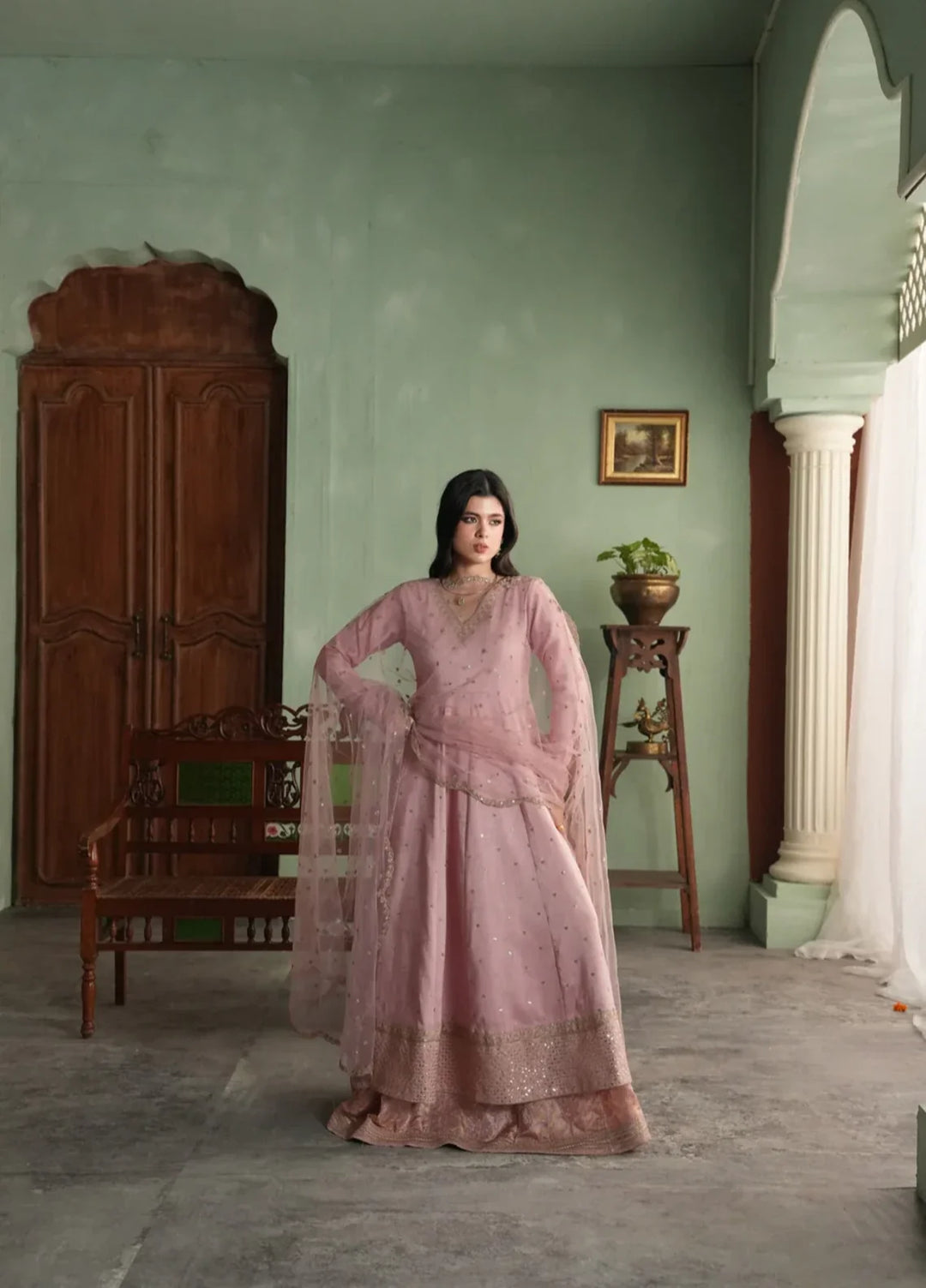 Koel by Jahaan RTW Embroidered Raw Silk 3 Piece Suit Gul Mohar Festive Collection
