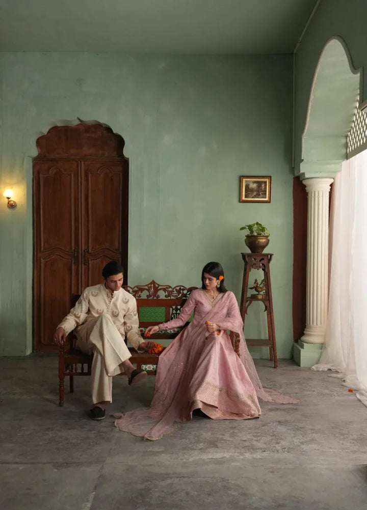 Koel by Jahaan RTW Embroidered Raw Silk 3 Piece Suit Gul Mohar Festive Collection