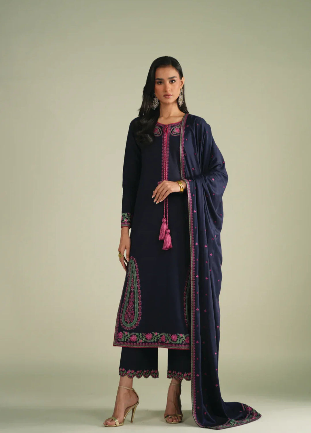 Winter Weave by Jahaan RTW Embroidered Khaddar 3 Piece Suit Imperial Casual Collection