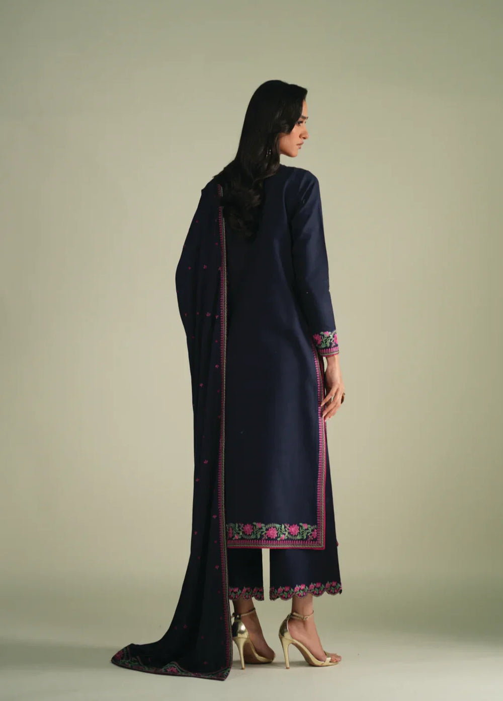 Winter Weave by Jahaan RTW Embroidered Khaddar 3 Piece Suit Imperial Casual Collection