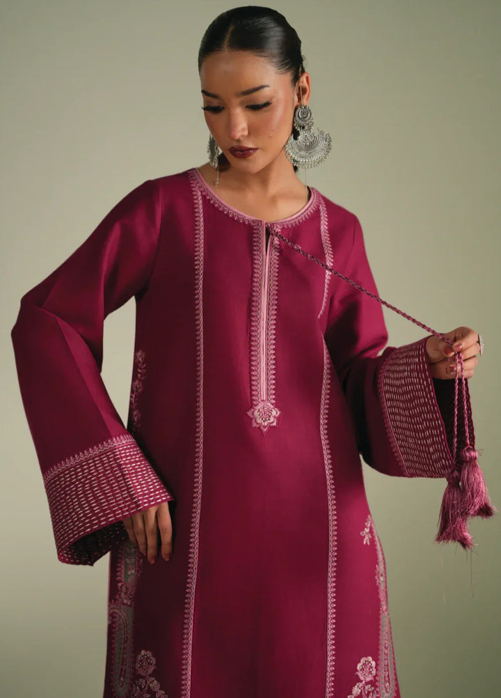 Winter Weave by Jahaan RTW Embroidered Khaddar 3 Piece Suit Moss Casual Collection