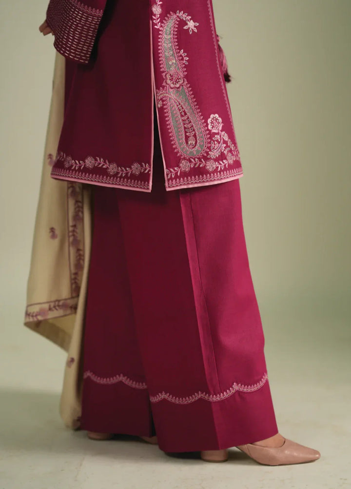 Winter Weave by Jahaan RTW Embroidered Khaddar 3 Piece Suit Moss Casual Collection