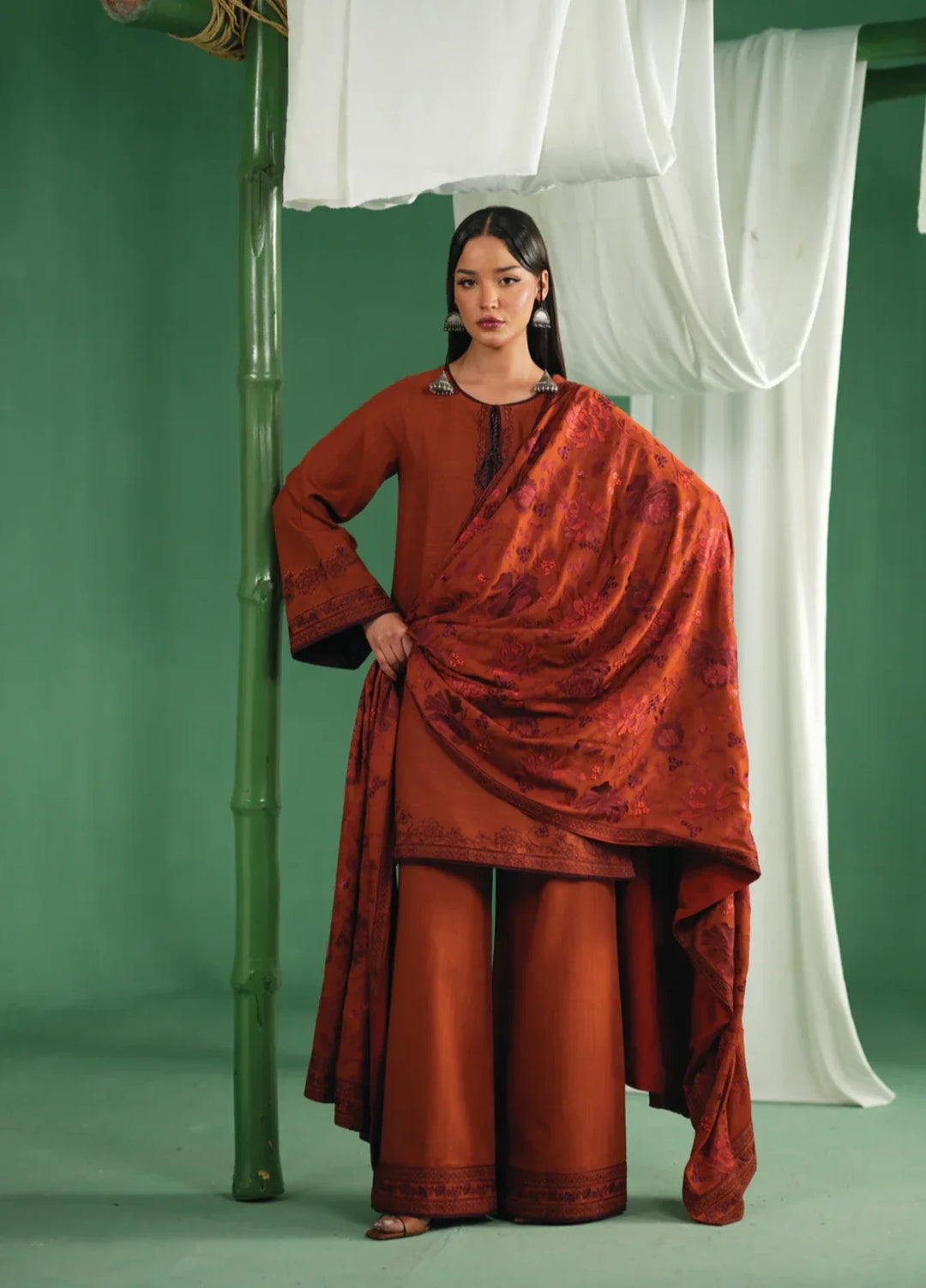 Winter Weave by Jahaan RTW Embroidered Khaddar 3 Piece Suit Rustick Casual Collection