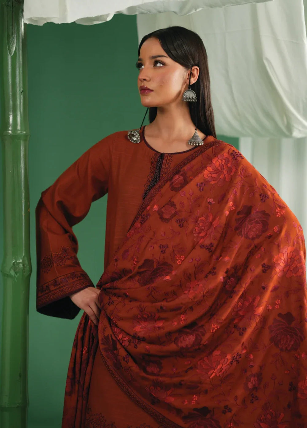 Winter Weave by Jahaan RTW Embroidered Khaddar 3 Piece Suit Rustick Casual Collection