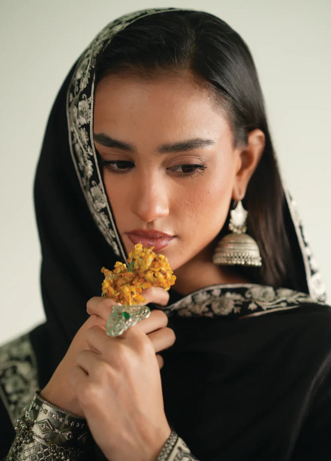 Winter Weave by Jahaan RTW Embroidered Khaddar 3 Piece Suit Raven Casual Collection