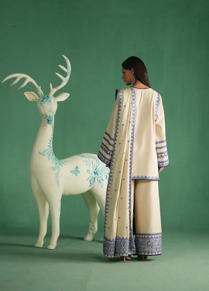 Winter Weave by Jahaan RTW Embroidered Khaddar 3 Piece Suit Glaze Casual Collection