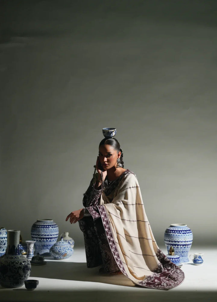 Winter Weave by Jahaan RTW Embroidered Khaddar 3 Piece Suit Dusk Casual Collection