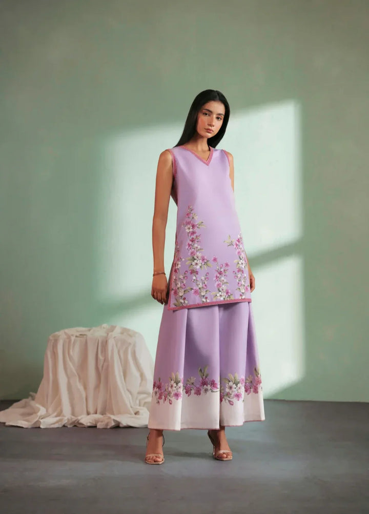 Flow by Jahaan RTW Printed Lawn Silk 2 Piece Suit Layrell Casual Collection