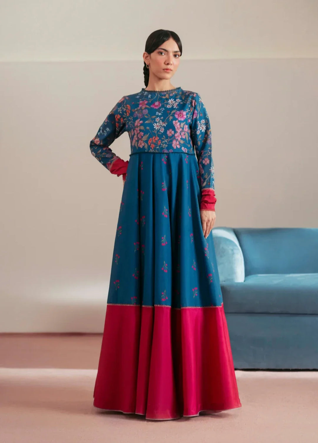 Flow by Jahaan RTW Printed Lawn Silk 1 Piece Suit Kaia Casual Collection