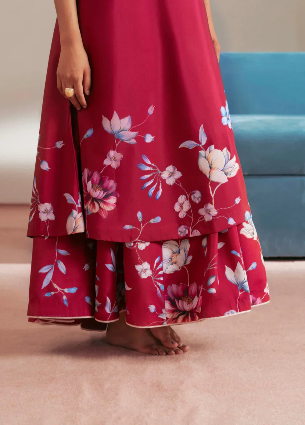 Flow by Jahaan RTW Printed Crepe 2 Piece Suit Rossa Casual Collection