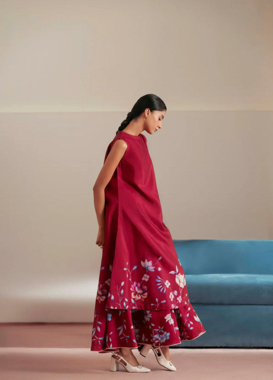 Flow by Jahaan RTW Printed Crepe 2 Piece Suit Rossa Casual Collection