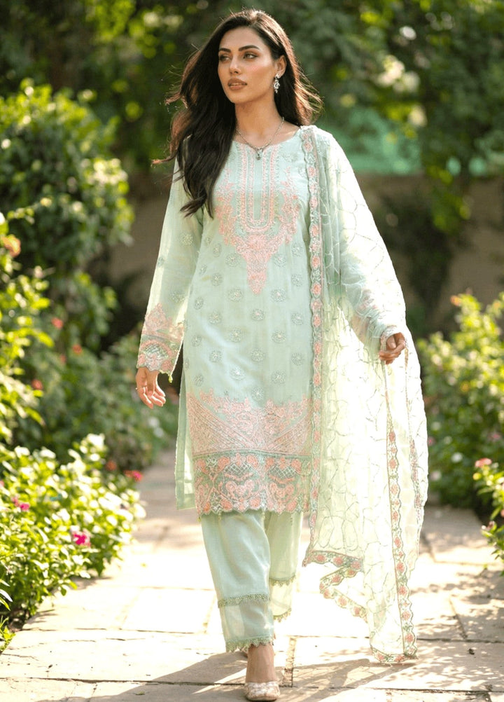 Maher E Naseeb by Maherposh RTW Embroidered Chiffon 3 Piece Suit FHM-1042 Festive Collection