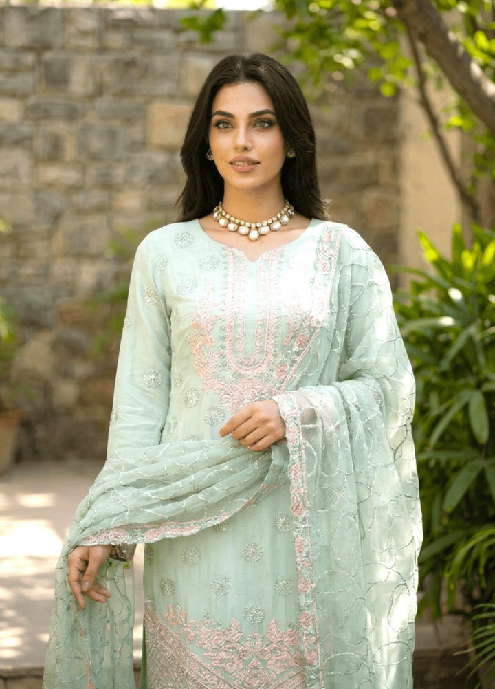 Maher E Naseeb by Maherposh RTW Embroidered Chiffon 3 Piece Suit FHM-1042 Festive Collection