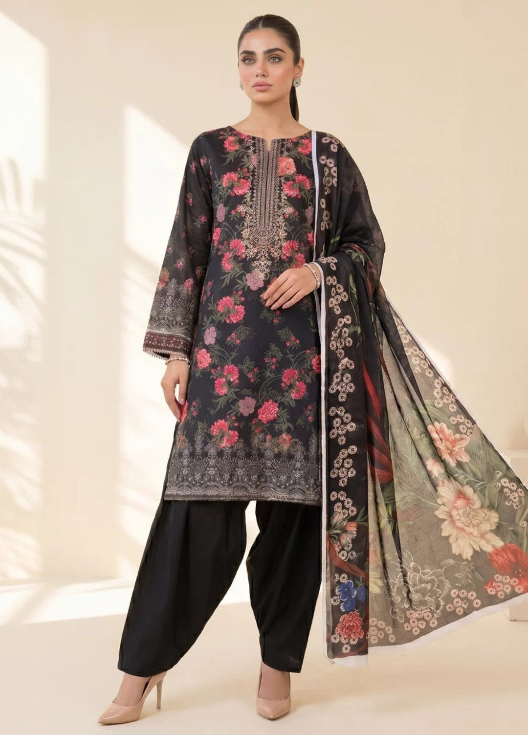 Salitex Women Unstitched Printed Lawn 3 Piece Suit SUNS8IN1110 Casual Collection