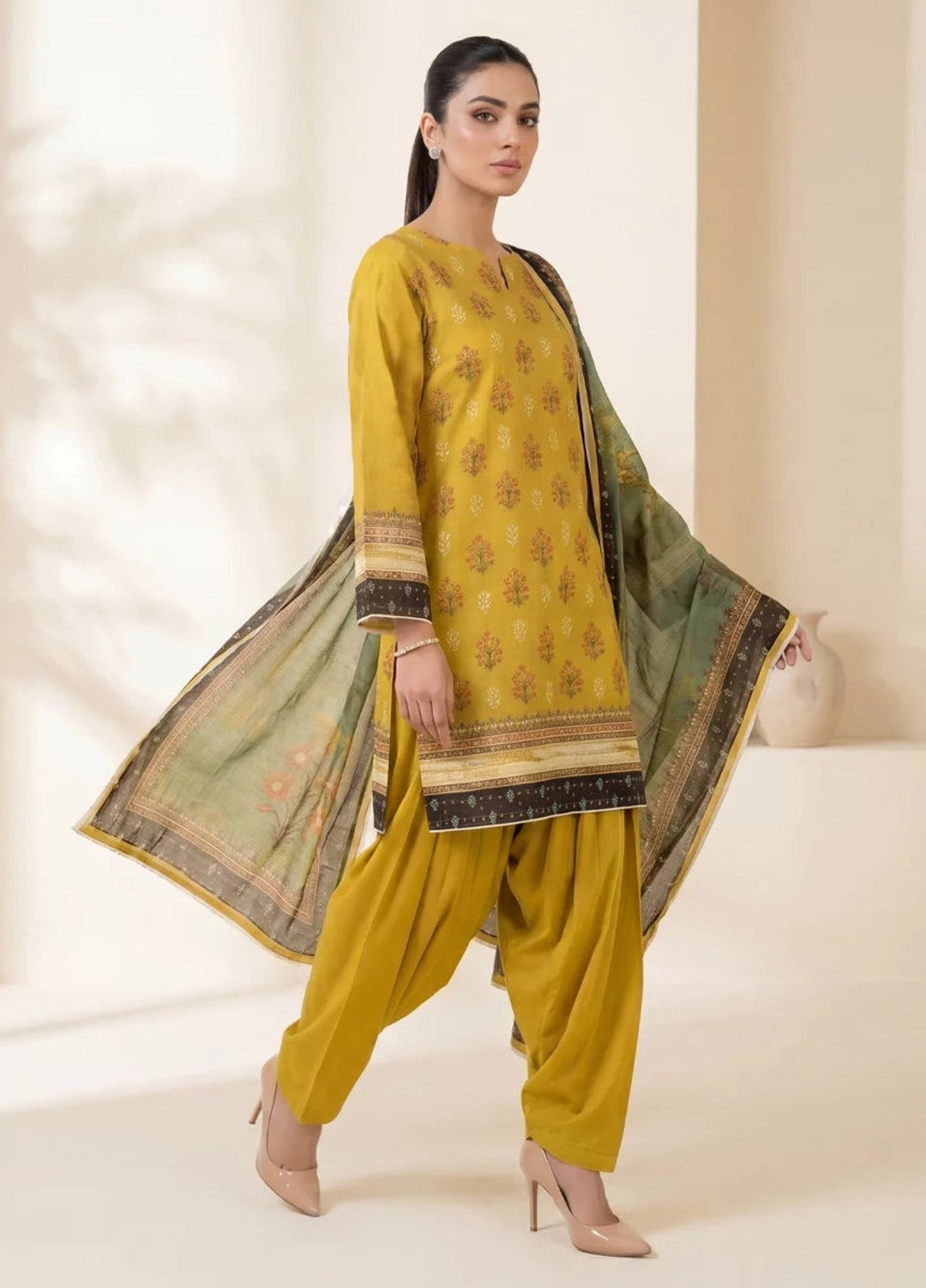 Salitex Women Unstitched Printed Lawn 3 Piece Suit SUNS8IN1113 Casual Collection