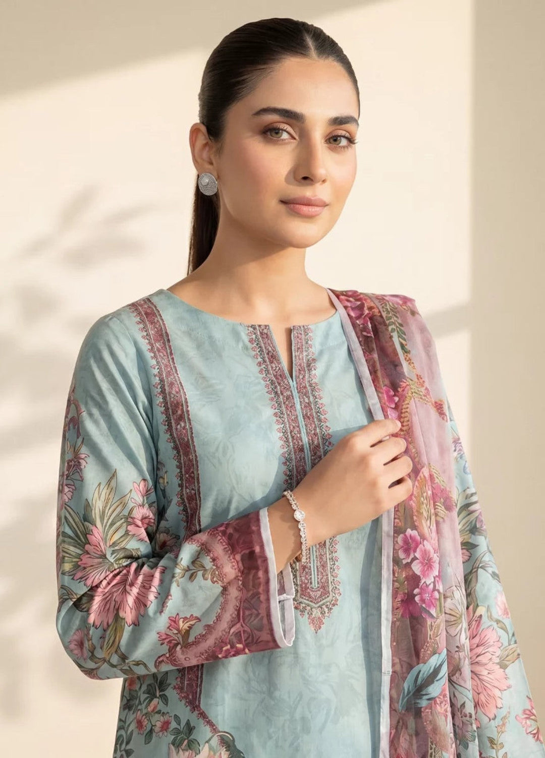 Salitex Women Unstitched Printed Lawn 3 Piece Suit SUNS8IN1112 Casual Collection
