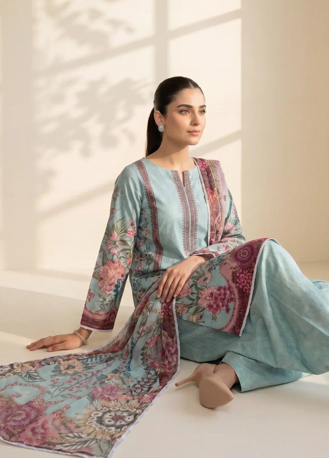 Salitex Women Unstitched Printed Lawn 3 Piece Suit SUNS8IN1112 Casual Collection