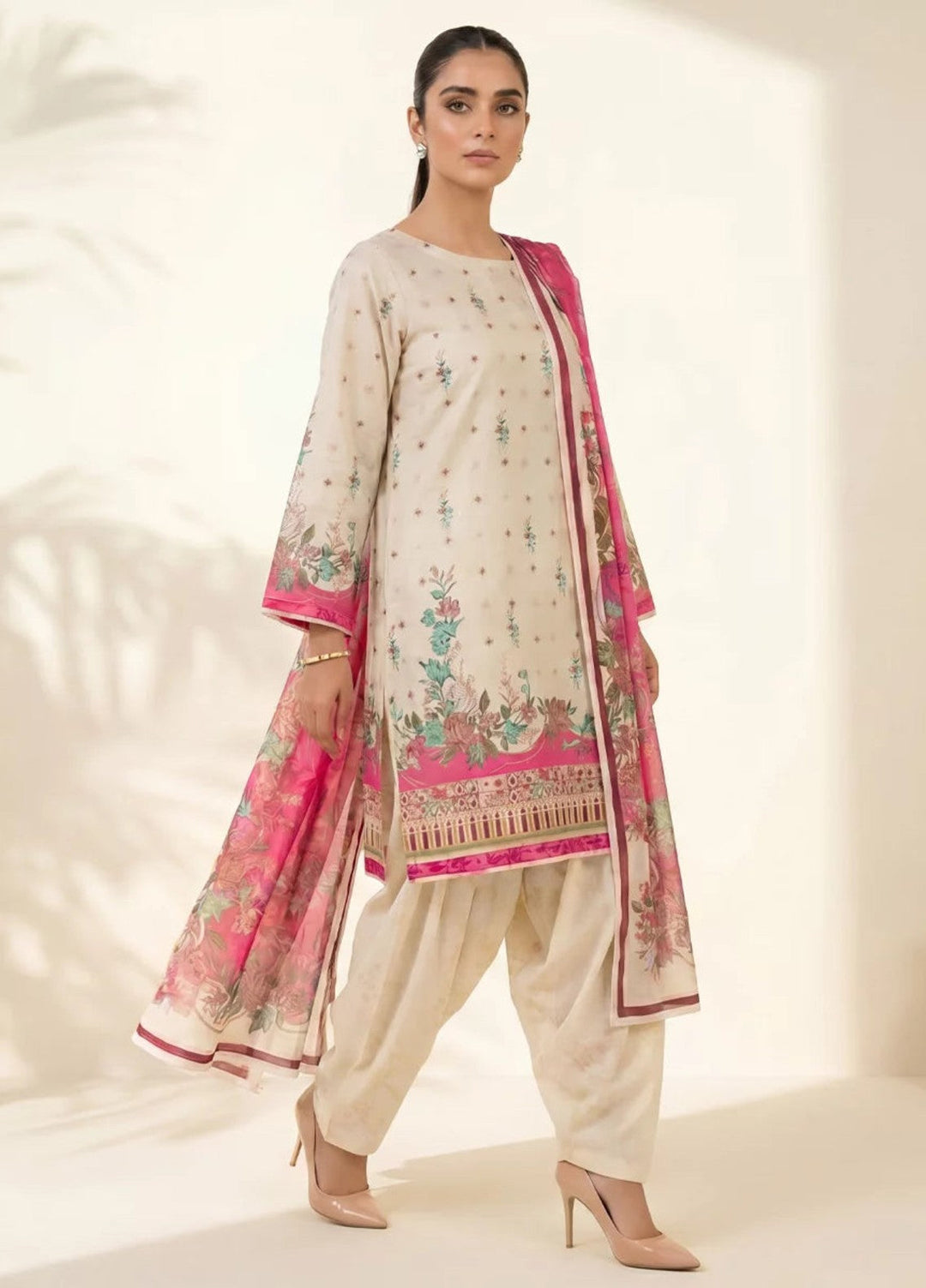 Salitex Women Unstitched Printed Lawn 3 Piece Suit SUNS8IN1111 Casual Collection