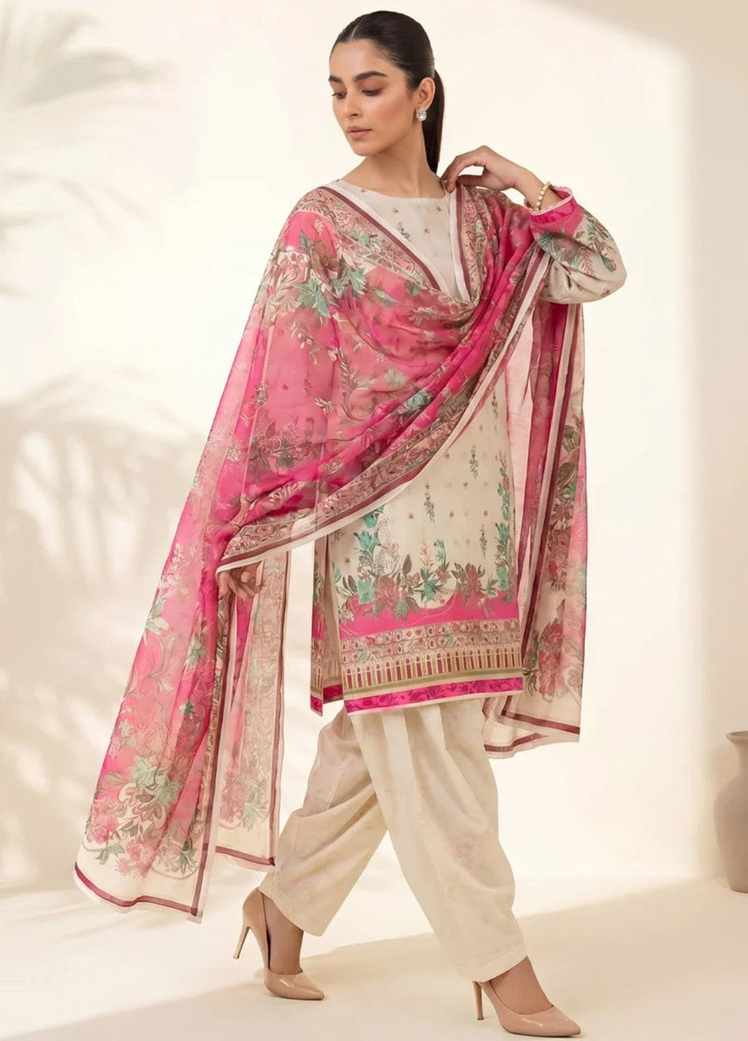 Salitex Women Unstitched Printed Lawn 3 Piece Suit SUNS8IN1111 Casual Collection