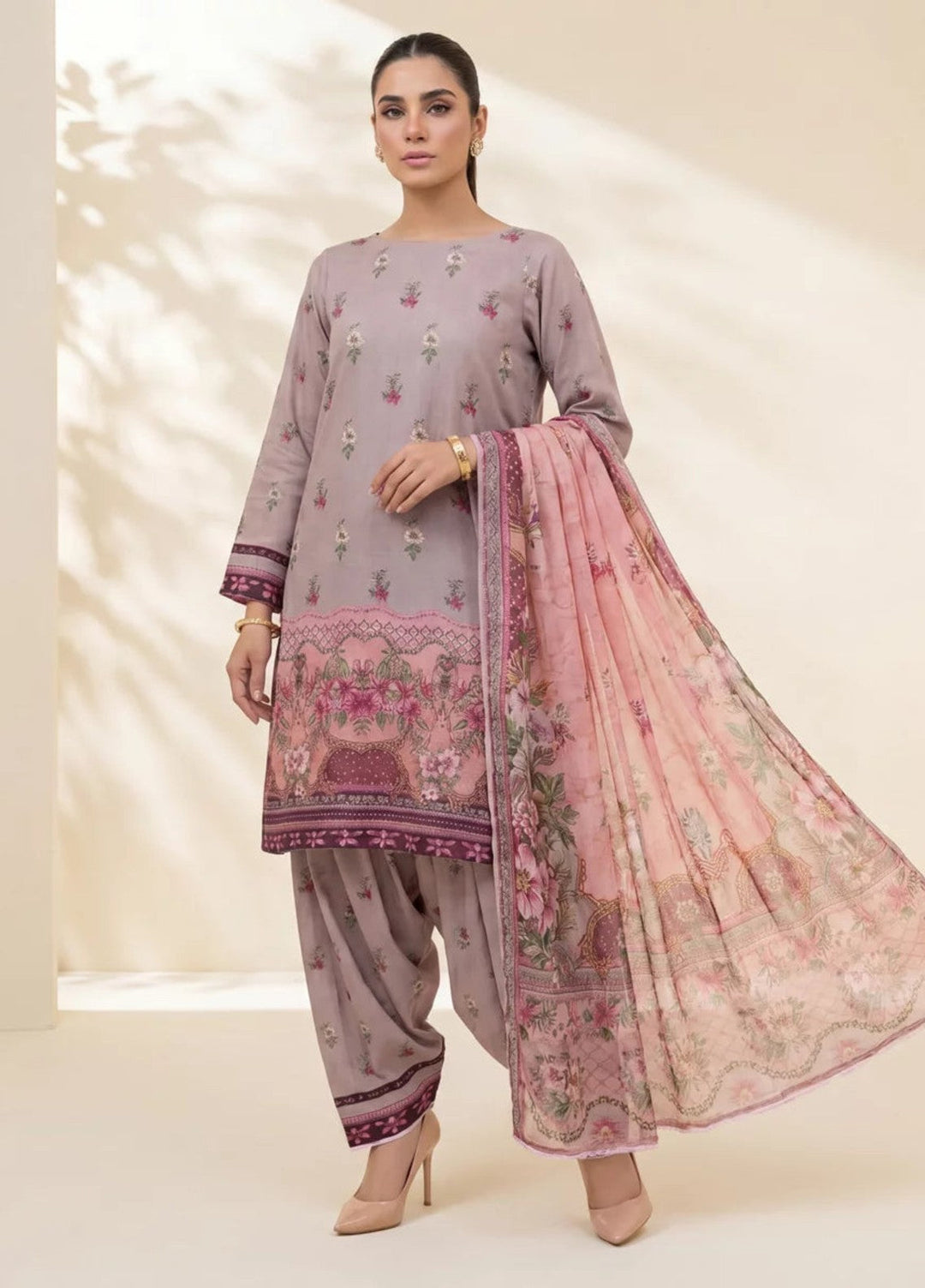 Salitex Women Unstitched Printed Lawn 3 Piece Suit SUNS8IN1108 Casual Collection