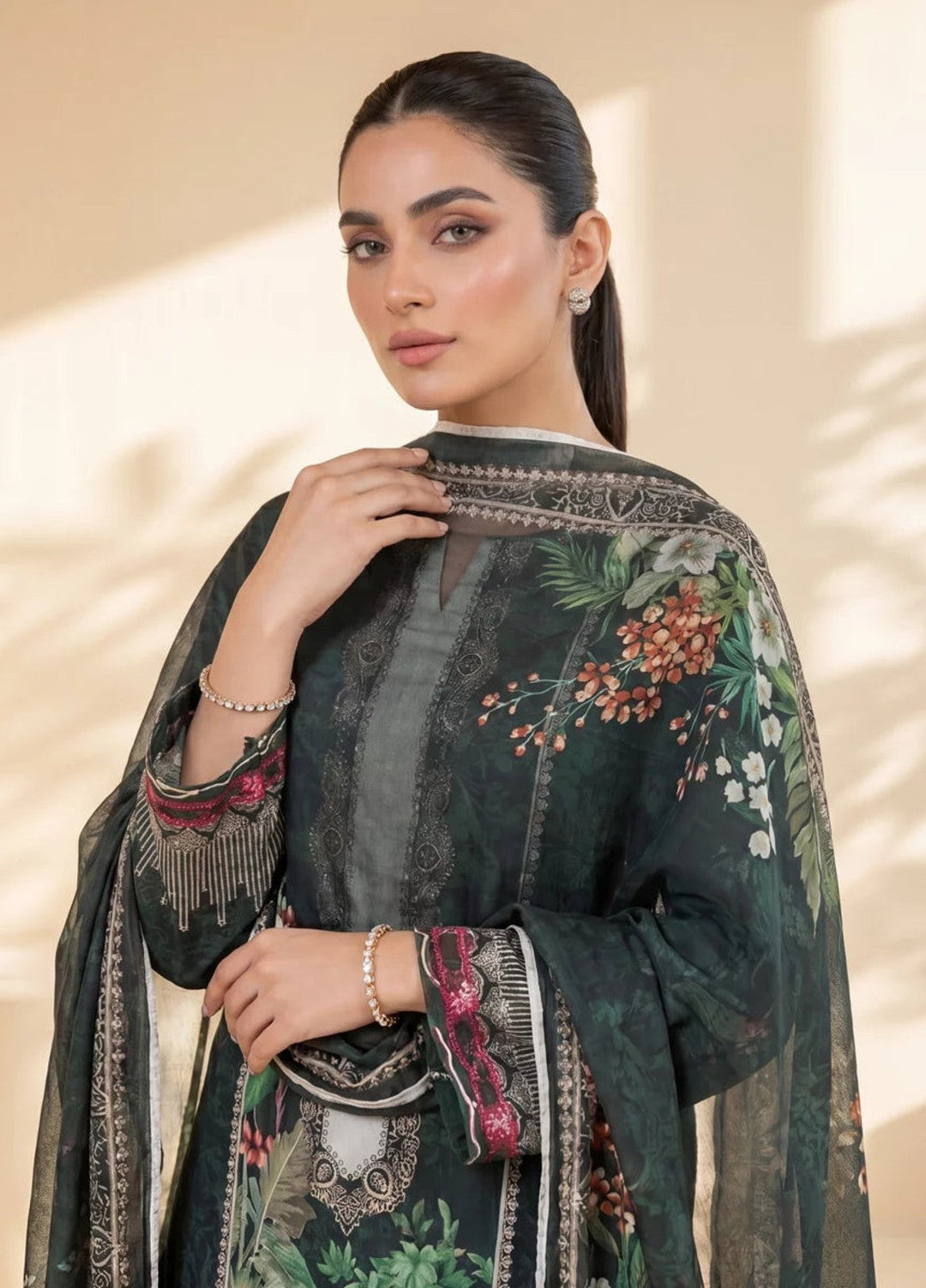 Salitex Women Unstitched Printed Lawn 3 Piece Suit SUNS8IN1106 Casual Collection