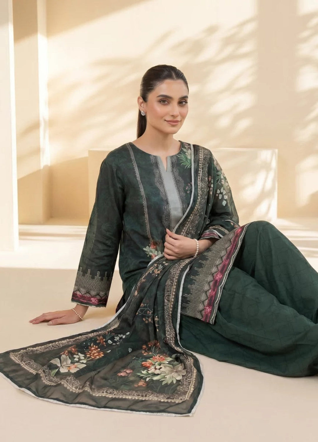 Salitex Women Unstitched Printed Lawn 3 Piece Suit SUNS8IN1106 Casual Collection