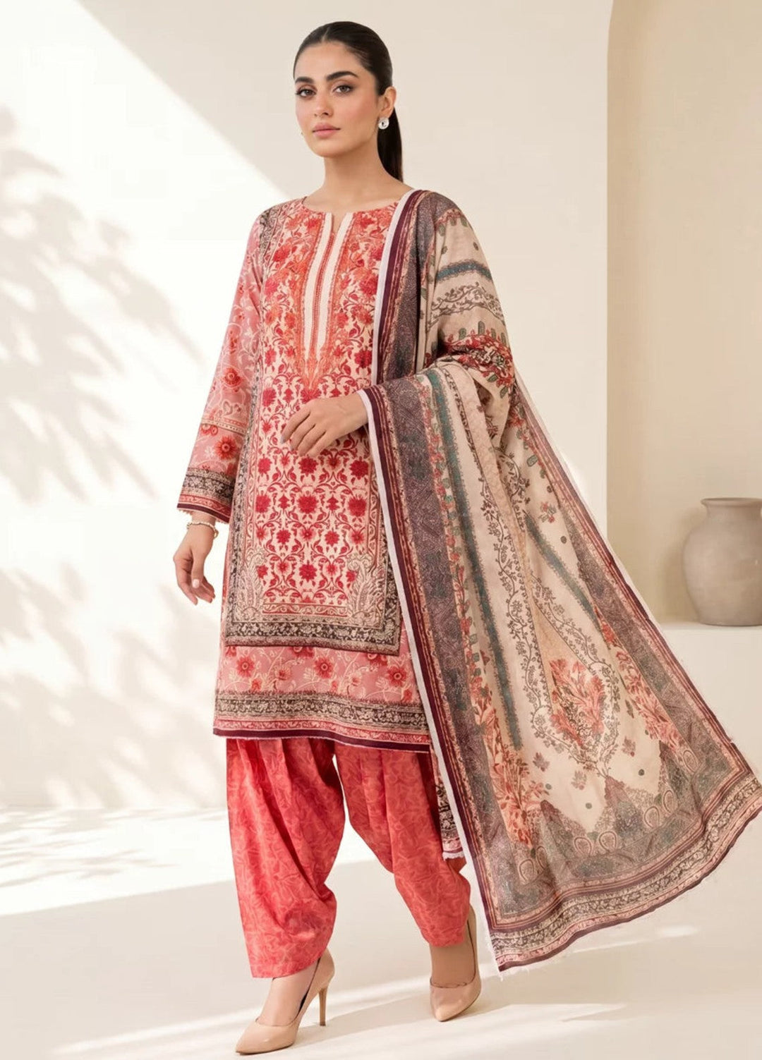 Salitex Women Unstitched Printed Lawn 3 Piece Suit SUNS8IN1105 Casual Collection
