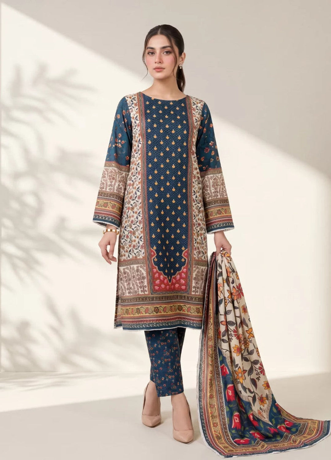 Salitex Women Unstitched Printed Lawn 3 Piece Suit SUNS8IN1102 Casual Collection