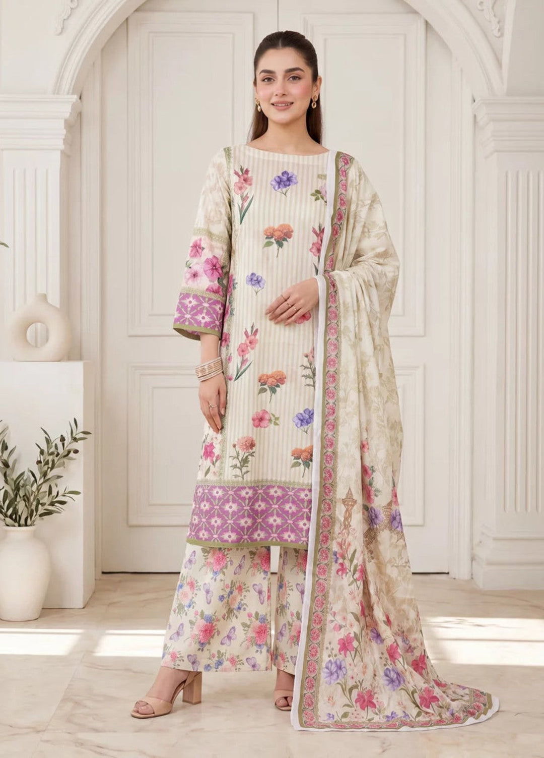 Salitex Women Unstitched Printed Lawn 3 Piece Suit S26L3PCYES847 Casual Collection